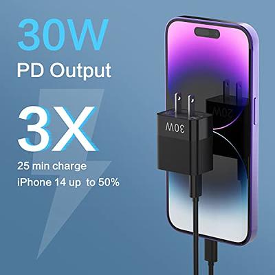 USB C Charger, Baseus 65W USB C Wall Charger, 3 Ports Foldable GaN Charger,  Fast Charger for iPhone 14/Pro Max/SE/11/XR/XS, Samsung S22+/S22, MacBook