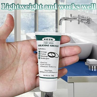 KEZE Waterproof Food Grade Silicone Lubricant Plumbers Grease for Valve  Sealant Faucet O Rings 1 oz 1-Pack - Yahoo Shopping