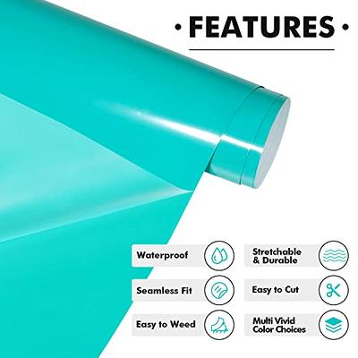 guangyintong Heat Transfer Vinyl for T-Shirts 12 x 8ft - Green HTV Vinyl  Roll Iron on-Easy to Cut &Weed, Glossy Surface (Green k6) - Yahoo Shopping