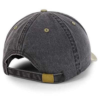 Grey Upcycled Distressed Denim Baseball Hat