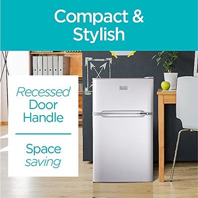 WANAI Compact Refrigerator 3.2 Cu.Ft Retro Dual Door Mini Fridge with  Freezer Adjustable Remove Glass Shelves Small Refrigerator Suitable for  Dorm Garage and Office - Yahoo Shopping