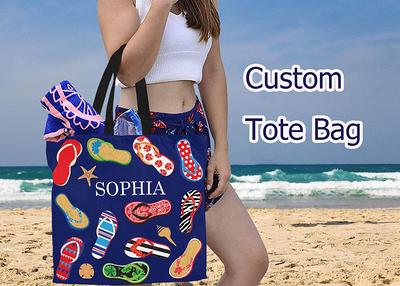 Custom Tote Bag, Personalized Logo Printed Name Shopping Bag - Yahoo  Shopping