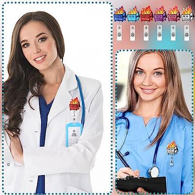 6pcs Nurse Badge Reel Cartoon Retractable Badge Holder for Nurse Doctor (6  Styles) 