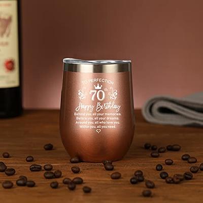 Jevuta 70th Birthday Gifts For Women – 70th birthday Wine Tumbler