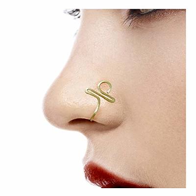 Nostril Double No Piercing Nose Chain Fake Nose Ring Nose Clip