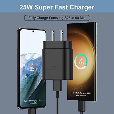45W Samsung Super Fast USB-C Wall Charger for Samsung Galaxy S24  Ultra/S24/S23 Ultra/S23/S23 Plus/S22 Ultra/S22/S22+/S21/S20/Note 10/20,  Galaxy Tab
