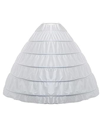 White /Black Long 6 Hoop Full Petticoat Wedding Ball Gown Crinoline Skirt |  eBay