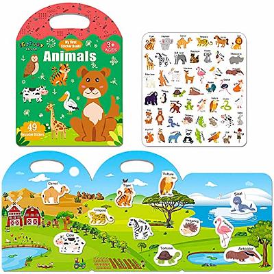 iGetooy Reusable Sticker Books for Kids, Jelly Quiet Book, Preschool  Learning Activities Busy Book for Toddler Travel Toys Waterproof Stickers  for Kids 2 3 4 5 6 Year Old Girls Boys (Animals) - Yahoo Shopping