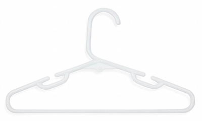 Honey-Can-Do Recycled Plastic White Hangers, 60-Pack