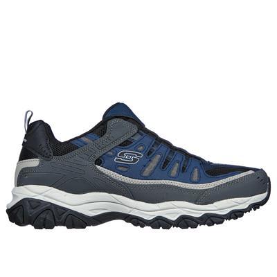 Skechers Men's After Burn M. Fit Sneaker, Size 7.5 Extra Wide, Navy/Gray