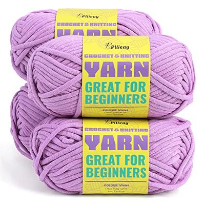  Light Blue Yarn for Crocheting and Knitting Cotton Crochet  Knitting Yarn for Beginners with Easy-to-See Stitches Cotton-Nylon Blend  Easy Yarn for Beginners Crochet Kit(3x50g)