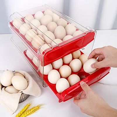 Egg Holder for Refrigerator, Fridge Egg Storage Tray, Clear Plastic Egg  Drawer for Refrigerator, Space Saver Egg Storage Container & Organizer -  Yahoo Shopping