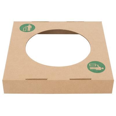 Lavex 40 Gallon White Corrugated Cardboard Trash and Recycling Container -  10/Bundle