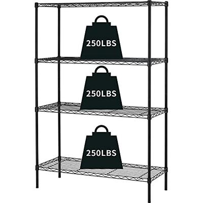 Chrome 5-Tier Rolling Heavy Duty Metal Wire Storage Shelving Unit Cast