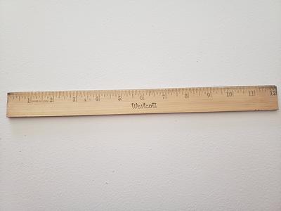 Vintage Westcott Ruler. Wooden Two-Sided Metal Edge Ruler