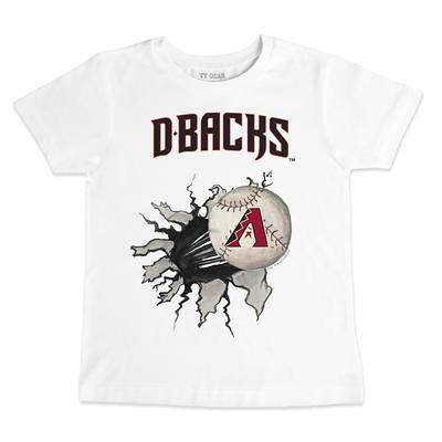 Infant Tiny Turnip White Atlanta Braves Baseball Tear T-Shirt