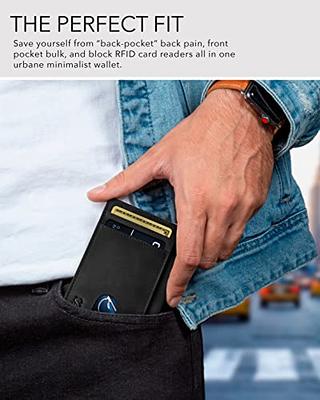 Serman Brands Men's RFID Blocking Slim Bifold Leather Wallet