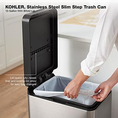 Happimess Connor Rectangular 13-gallon Trash Can With Soft-close