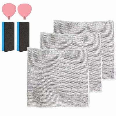 1pc Disposable Kitchen Cleaning Cloth With Abrasive Scrubber And Steel  Wool, Durable Non-residue Non-scratch Dishcloth For Dishwashing