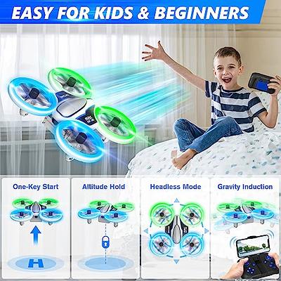 Foldable Mini Drone for Kids Toys,V2 Nano Pocket RC Quadcopter for  Beginners Gift,with 3 Batteries,Altitude Hold, Headless Mode,3D Flips, One  Key