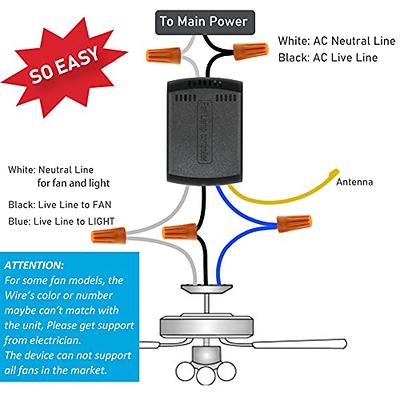 LINK2HOME - Indoor Remote Control Outlets with Countdown Timer and Random  Mode 3 power outlets + 1 remote