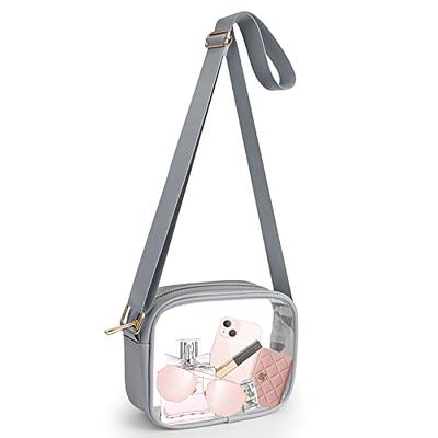 Oufegm Clear Crossbody Purse Bag for Women Stadium Approved Clear