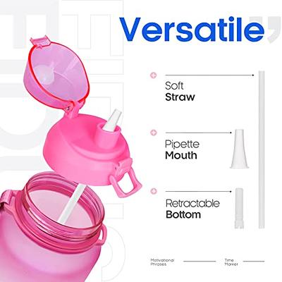 ST-YIBEN 128oz Large Motivational Water Bottle with Time Marker,Leakproof &  BPA Free 1/One Gallon Big Pink Water Bottle with Straw & Handle Tritan  Water Jug for Women Men to Fitness,Gym,Sports - Yahoo