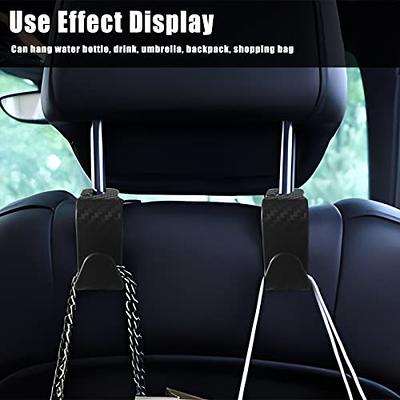 4PCS Bling Car Seat Back Headrest Hooks Hanger Holder Hook for Bag  Purse-Black