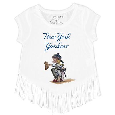 Lids Chicago Cubs Tiny Turnip Girls Youth Heart Banner Fringe T-Shirt