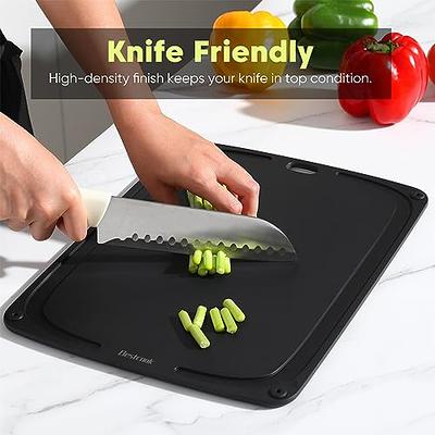 BestCook Kitchen Wood Fiber Cutting Board, High Density Non-Porous Wooden  Chopping Board with Juice Groove and Non-slip Feet, BPA Free, Dishwasher  Safe, Knife Friendly for Meat Bread Fruit, Black - Yahoo Shopping