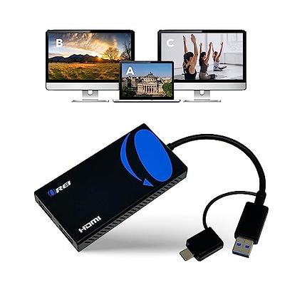 WAVLINK USB C to Dual HDMI Splitter 4K@60Hz, 3-In-1 HDMI Adapter