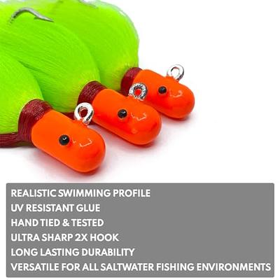 Tube Lure Saltwater Fishing Lures Combo 3 Pack Red