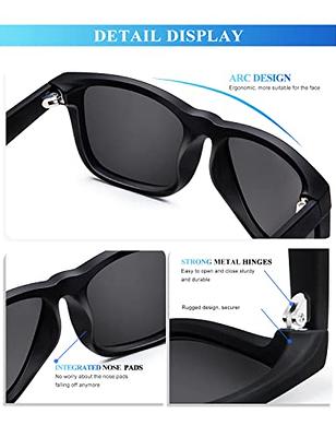 KALIYADI Sunglasses Men Polarized Sun glasses for Mens Womens Classic Matte  Black Frame UV Protection 3pack(Grey/Ice Blue/Silver) - Yahoo Shopping