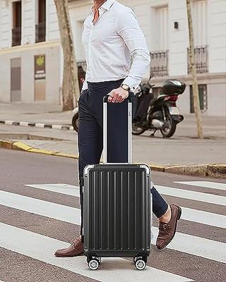  LUGGEX Hard Shell Checked Luggage with Aluminum Frame - 100%  PC No Zipper Suitcase with Spinner Wheels - 4 Metal Corner Hassle-Free