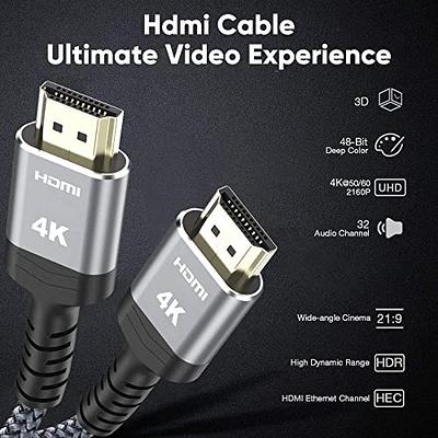 4K HDMI Cable 15FT,Highwings 2.0 High Speed 18Gbps HDMI Braided