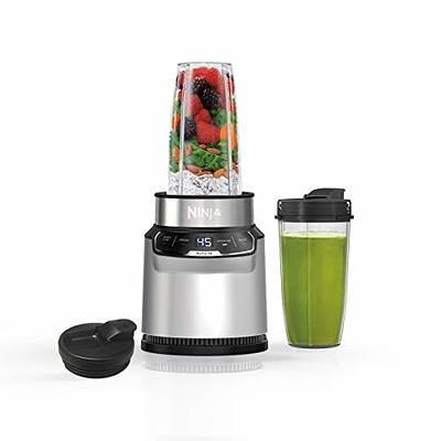 Ninja BN401 Nutri Pro Compact Personal Blender, Auto-iQ Technology,  1100-Peak-Watts, for Frozen Drinks, Smoothies, Sauces & More, with (2)  24-oz. To-Go Cups & Spout Lids, Cloud Silver - Yahoo Shopping