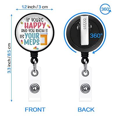 Funny Retractable Badge Reel for Nurse Doctor Employee ID (As Far As I  Know, I'm Delightful)