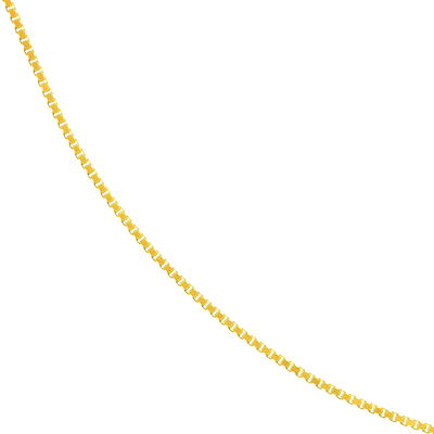 10K Yellow Gold 20 0.73mm Box Chain Necklace w/ Lobster Lock - Women -  Yahoo Shopping