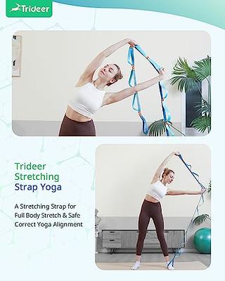 Tumaz Stretching Strap - 10 Loops & Non-Elastic Yoga Strap - The Perfect  Home Workout Stretch Strap for Physical Therapy, Yoga, Pilates, Flexibility  