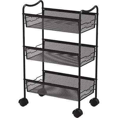 3 Tier Metal Utility Cart Gray - Brightroom™