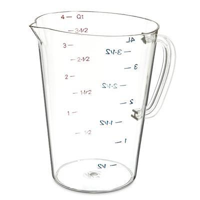 Carlisle 4314507 128 oz Oval Measuring Cup w/ Pour Spout & C-Handle,  Polycarbonate, Clear - Yahoo Shopping