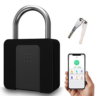 Fingerprint Padlock Mini Smart Padlock Keyless USB Charging Biometric High Security Lock for Gym Locker, Shed Locker, Storage Units, Luggages, Suitca