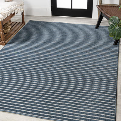 OJIA Front Door Mat Outdoor 24x35 Front Door Rug Gray and White Striped  Outdoor Rugs Washable Entry Rug Indoor Door Mats Cotton Woven Small Area