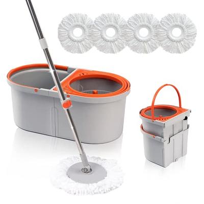 Lavex Black Janitor Cart and Microfiber Wet Mop Kit