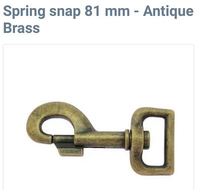 81mm  3.2 Antique Brass Metal Spring Snap/Snap Hook/Dog Collar Hardware/Pet  Hardware/Supply/Nickel Free - Yahoo Shopping