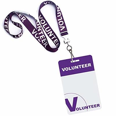 Lanyards 100 Pack Purple Lanyards with Swivel Hook Clips for ID Name Badge Holder (Purple, 100 Pack)