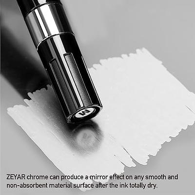 3 Pcs Liquid Chrome Marker, Gloss Oil-Based Silver Mirror Marker,  Reflective Paint Pen for on Any Surface, DIY Highlight Pen for Arts and