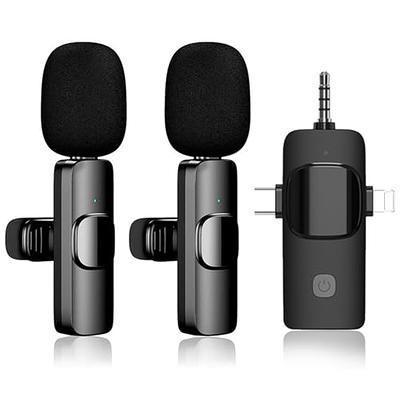3 in 1 Lavalier Wireless Microphone Plug and Play Smart Noise Cancelling  120m Wireless Transmission