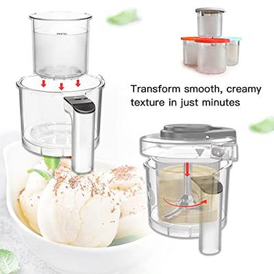 2/4Pack Jars For Ninja Creami Ice Cream Containers with Lids Ice