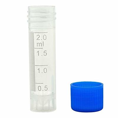 100 Pcs 10Ml Plastic Test Tubes with Lids Vial Seal Cap Container